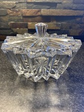 Splendida scatola portagioie vintage cristallo piombo con coperchio bon bon