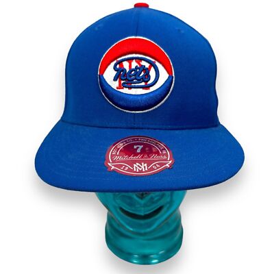 Mitchell Ness NY Brooklyn Nets Fitted Hat Retro Throwback Size - Main Image