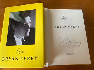 Bryan Ferry lyrics signed book Autographed ￼   ￼ Brand-New