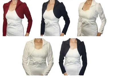 MARKENLOS BOLERO JACKE MIT PUFF ÄRMELN VIELE FARBEN UND GRÖSSEN ART: (A) IT