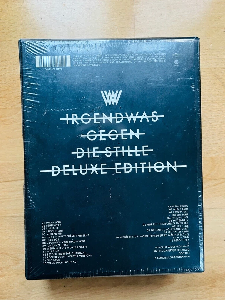 Wincent Weiss Irgendwas Gegen Die Stille Sealed Deluxe 2xCD Box Set 2017 Vertigo - Bild 2 von 2