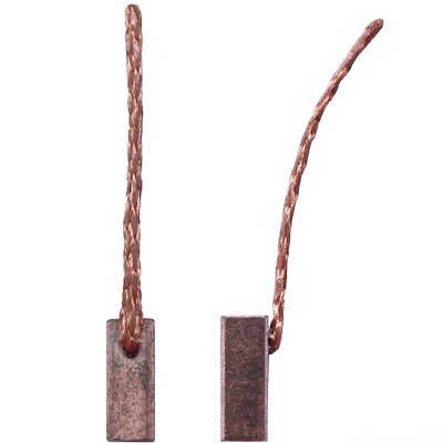 Jeu De 2 Balais Charbon 6x6x15 Pour Souffleur, Ventilateur, Lève-vitre