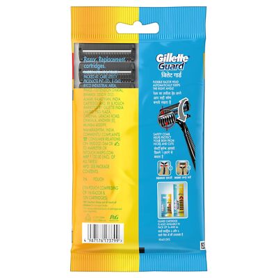 Rasoir Gillette Guard + 12 Lames - Rasage Facile Sans Coupure - Pour Peaux Sensibles