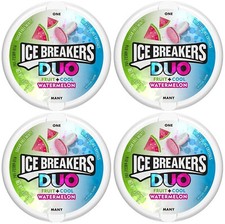 4-Pack Ice Breakers Duo Fruit  Cool Watermelon Sugar Free Mints   Sealed