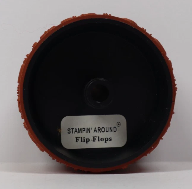 Sandalias chanclas Stampin' Up de goma alrededor de 1" rueda playa verano arena Foto 3 de 3