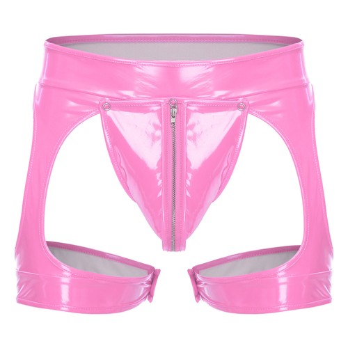 Mens Briefs Zipper Thong Night Club Underwear Cosplay Panties Bulge Pouch Open - Picture 33 of 64