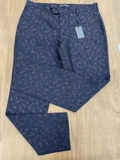 NWT $498 John Varvatos Chino Pants In Merlot Size: 54 (A)