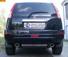 FOX Duplex Sportauspuff für Nissan X-Trail T30 2.0l 2.5l 2.2l D je 1x115x85mm