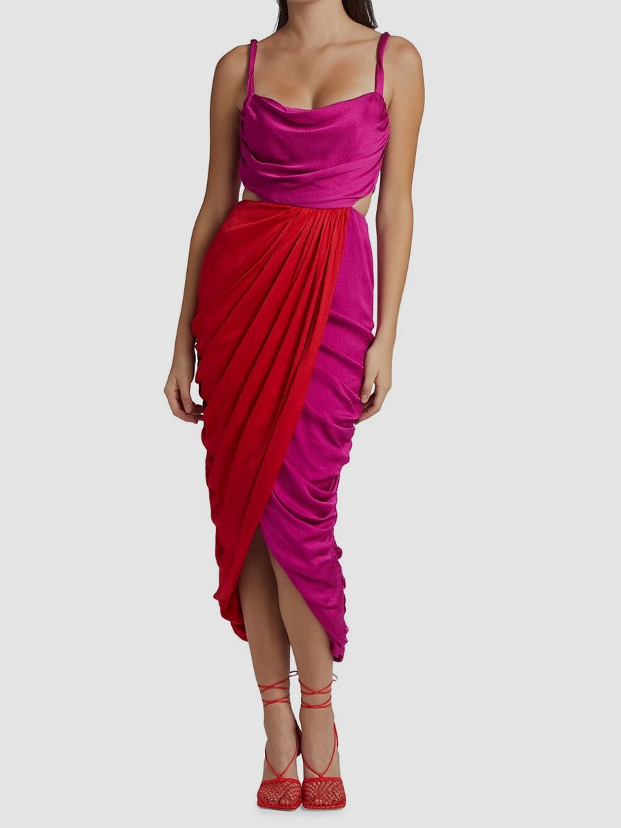 $549 AMUR Women's Red Persey Cutout Sleeveless Sheath Dress Size 4 $549 AMUR Women's Red Persey Cutout Sleeveless Sheath Dress Size 4