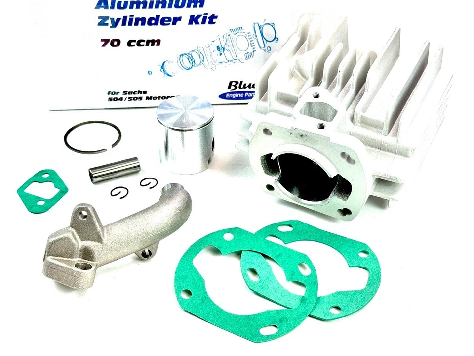 70ccm 45mm TUNING Alu Zylinder Nicasil Sachs 504 505 Flansch Hercules Prima - Bild 4 von 4