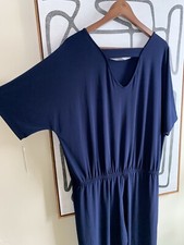 Clara Sun Woo Jumpsuit Womens M Travel Knit Straight Leg Back Cutout NWT