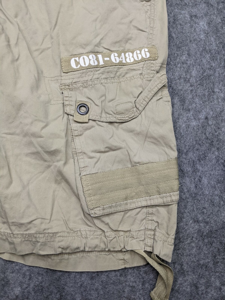 Company 81 Cargo Shorts Mens Size 36 Beige Multi Pocket