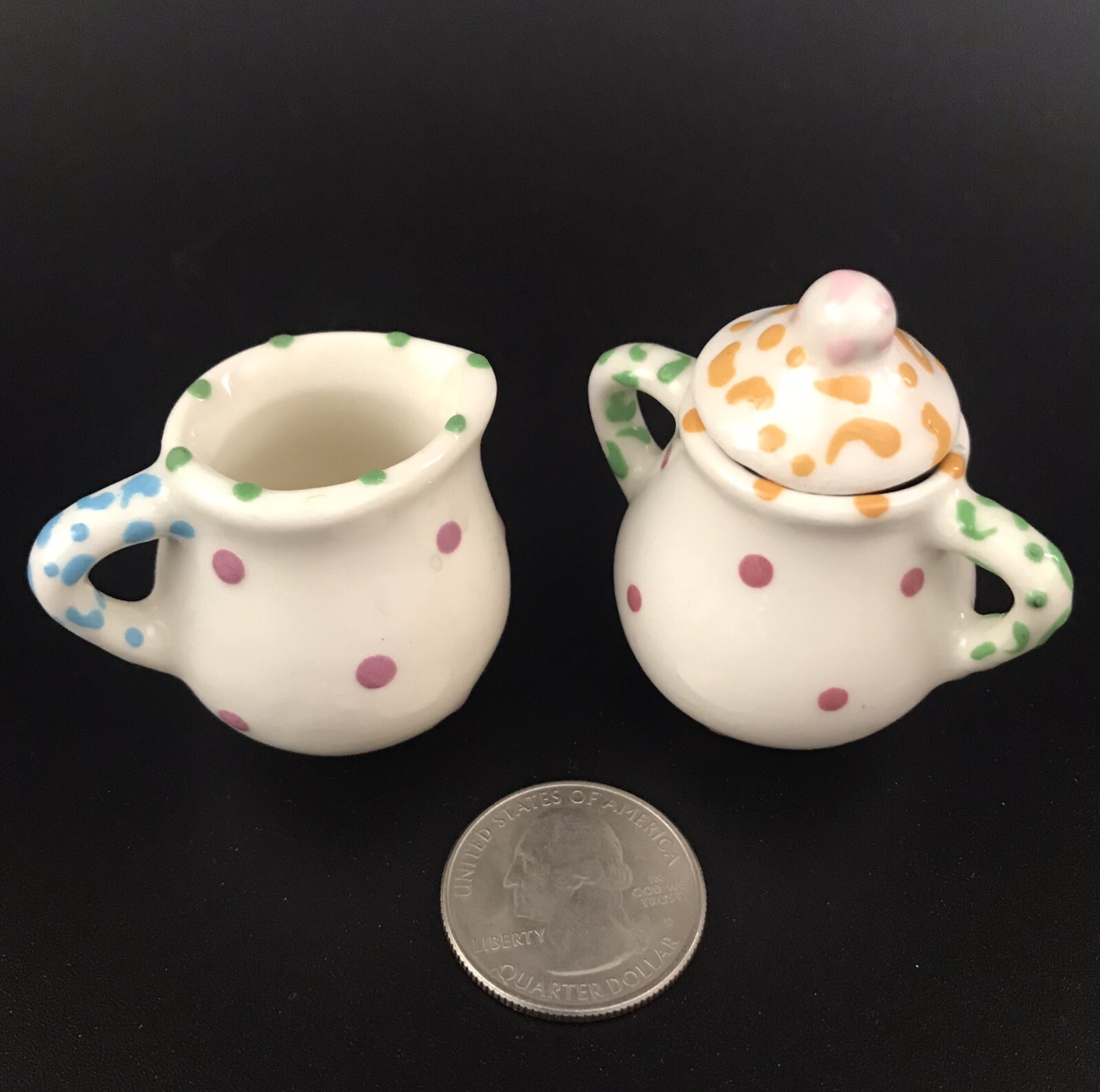 Kay Bynum Richard Frideaux Miniature Tea Set 2.5" Teapot w Sugar