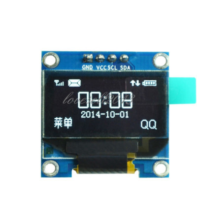 NEW 0.96'' I2C IIC Serial 128X64 White OLED LCD LED Display Module for Arduino