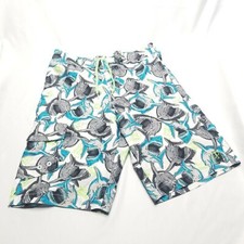 OP Swim Trunks Shark Print, Boys Sz L 10-12 B9 