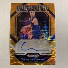 2023 Prizm Draft Orange Pulsar Legacy Christian Braun Auto 7/35 TR
