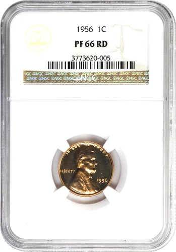 1956  Lincoln Cent   NGC  PF66RD  Red Proof