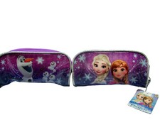 Disney Frozen Elsa Anna Olaf 9759FZ Zipper Pencil Case Bag Pouch Purple