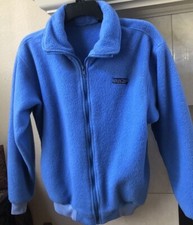 Kids Vintage Patagonia Full Zip Jacket Sky Blue Fleece Size L