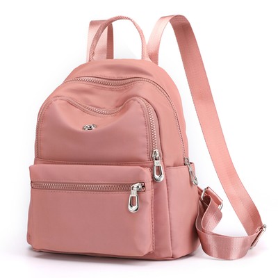 Waterproof Nylon School Shoulder Bag Women Casual Travel Backpack (Pink) |  eBay