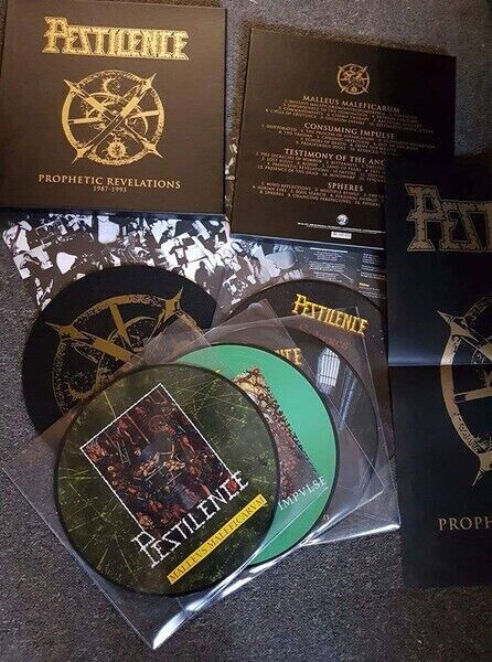 PESTILENCE -PROPHETIC REVELATIONS- AWESOME RARE LTD EDITION VINYL LP X 4 BOX SET