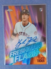 2019 Topps Chrome Freshman Flash Autograph Orange Refractor Kyle Tucker RC, /25