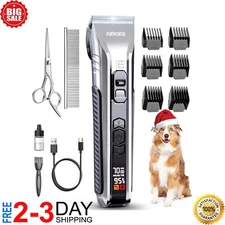 Dog Clippers for Thick Coats | Pro Grooming Kit, Low Noise, Rechargeable Trimmer