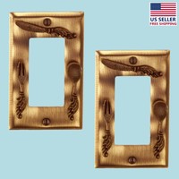 2 Kitchen Switchplates Antique Solid Brass Gfi Switchplate | Renovator's Supply on sale 2 Kitchen Switchplates Antique Solid Brass Gfi Switchplate | Renovator's Supply on sale