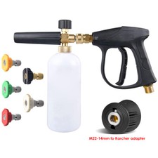 Pressure Washer Spray Gun Snow Foam Bottle + Hose + Adapter for Karcher K2-K7