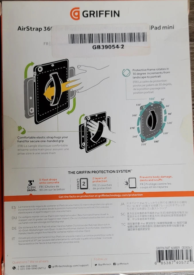 Lot of 4 Griffin AirStrap 360 Carrying Cases w/Strap for iPad Mini - Image 4 of 4