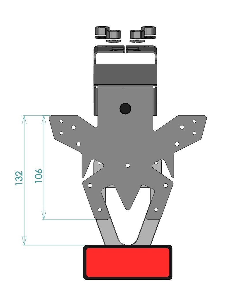 2024 Kawasaki Z500 And Ninja 500 Licence Plate Holder | Black