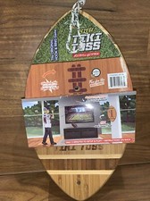 Tiki Toss Deluxe Hook and Ring Game 100 Bamboo Wood Football Edition NEW
