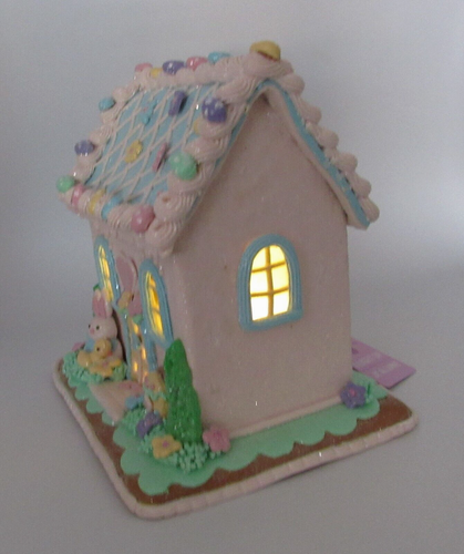 CASA DE GALLETAS DE JENGIBRE DE IMITACIÓN CON LUZ LED DECORACIÓN DE PASCUA NUEVA - Imagen 20 de 24