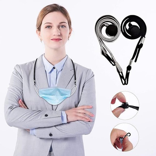 Face Mask Stretch Lanyard, Adjustable Lanyard, 10 Pcs Mask Holder Lanyard - Picture 5 of 19