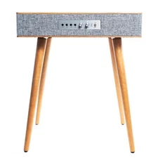 Sierra Modern Home Studio Sound Speaker Table Qi Charging Bluetooth- Grey - New