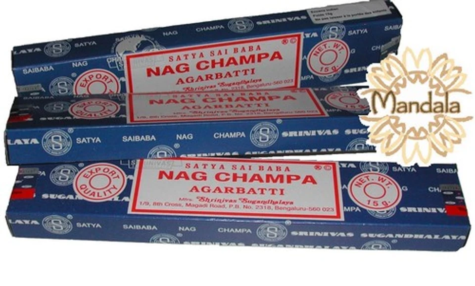 SATYA Encens NAG CHAMPA 3 Boites de 15 Grammes