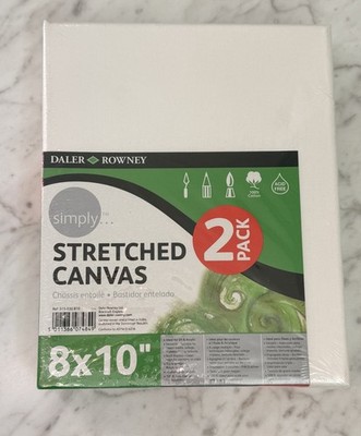 Daler Rowney Simply Stretched Canvas 2 Pack 8x10'' Cotton Rectangular