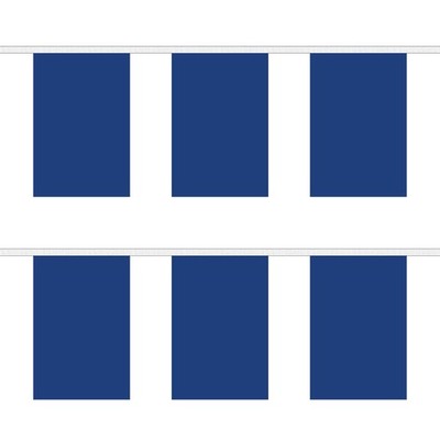 Flagtex schlichte blaue rechteckige Wimpelkette