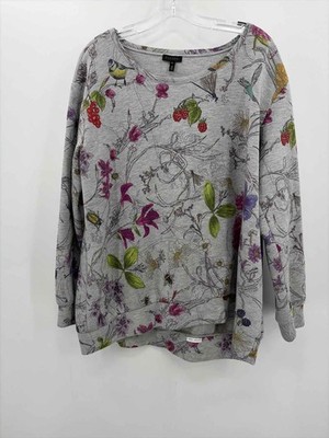 Pre-Owned Escada Grey Size XL Floral Sweatshirt
