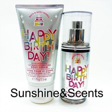 2SET Bath  Body Works HAPPY BIRTHDAY VANILLA Buttercream Body Cream  Spray TRV