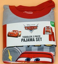 Disney Cars Lightning McQueen Toddler Boy Red Long Sleeve Pajamas New 5T PJs