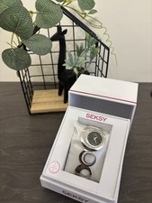 SEKSY SILVER CIRCLES LADIES WATCH BNIB