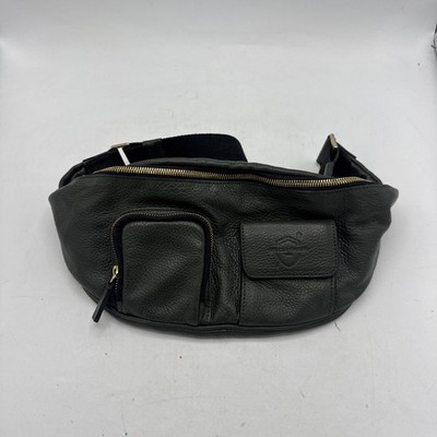 Avec La Troupe Leather Crossbody Green Waist Bag Fanny Pack Purse