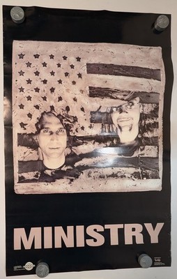 1996 Ministry Reload Flag Original Vintage Funky Poster 34 x 22
