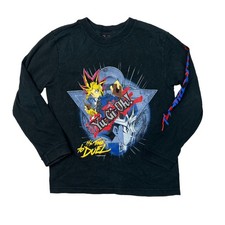 Yu-Gi-Oh VTG 1996 Yami Yugi Long Sleeve T-Shirt Anime Black Youth XS 4/5