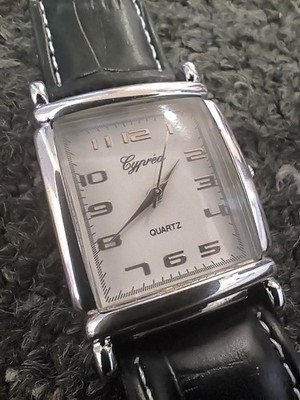 Cyprea Damen-Armbanduhr Schwarz Rechteckig Analog Vintage Neu In Ovp 