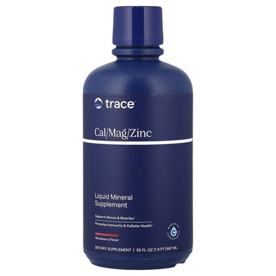 Liquid Mineral Supplement, Cal/Mag/Zinc, Strawberry , 30 fl oz (887 ml)