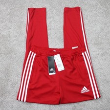 Adidas Track Pants NWT Youth Large Red Tapered Fit Football/Soccer Zip Ankle