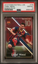 2014 Lionel Messi Panini Football League Bandai “Rare” PSA 10 pop 13