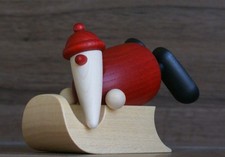 BJÖRN KÖHLER - Rarität - "Rodler"  Weihnachtsmann auf Schlitten liegend  #6096